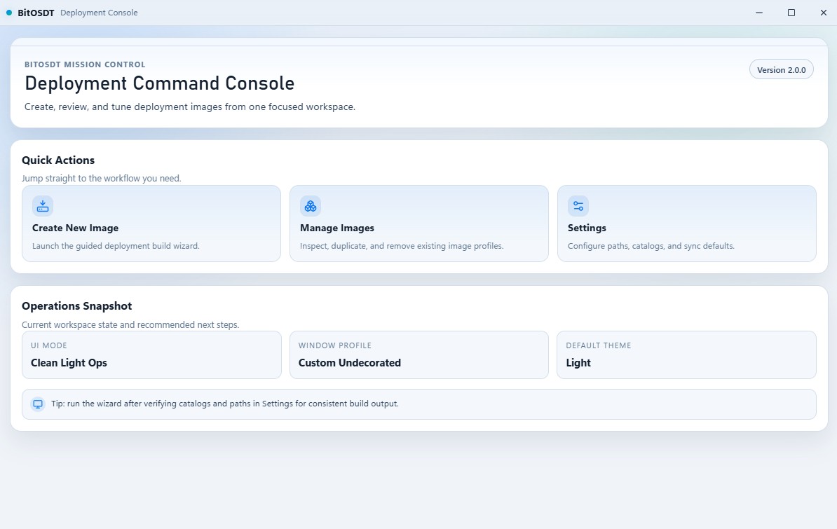 Mission control reference screenshot